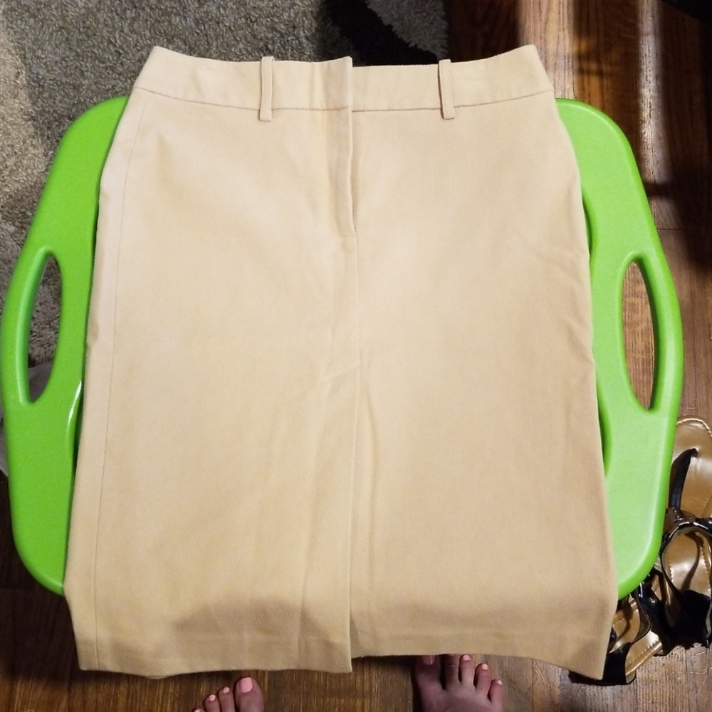 Camel coat feel pencil skirt